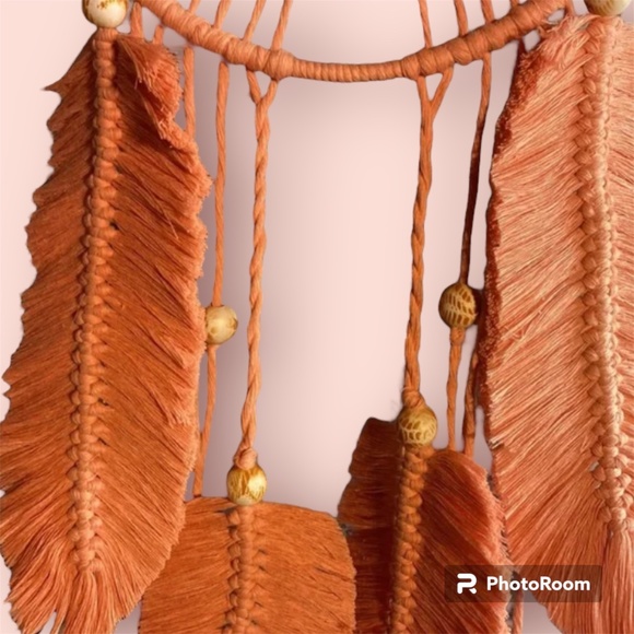 Custom Hand Crafted Macrame Feathered Dream Catcher - Picture 6 of 8
